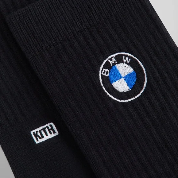 Kith for BMW Rondel Crew Socks Black FW24 One Size. Brand new with tags.